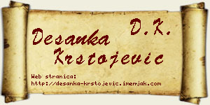 Desanka Krstojević vizit kartica